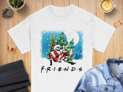 Friends Christmas Graphic Tee for Holiday Season