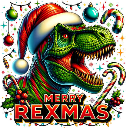 Merry Rexmas Christmas Dinosaur T-Shirt