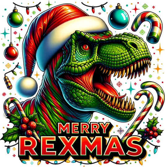 Merry Rexmas Christmas Dinosaur T-Shirt