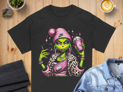 Alien Girl Urban Style Graphic T-Shirt