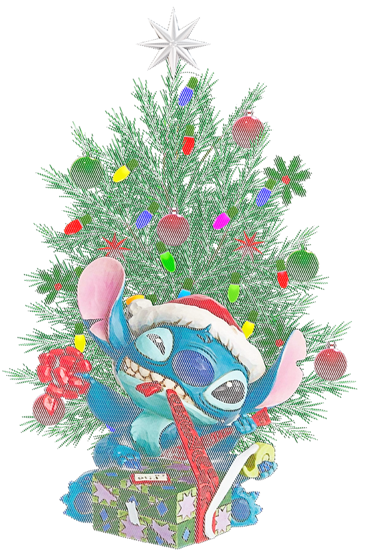 Festive Stitch with Christmas Tree Holiday Decoration