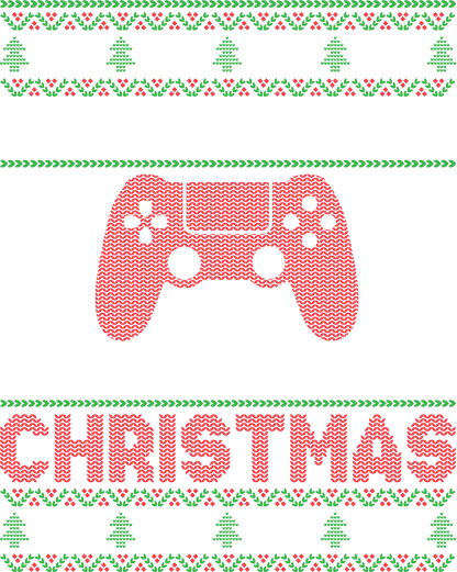 Festive Christmas Gaming Controller Ugly Sweater Design