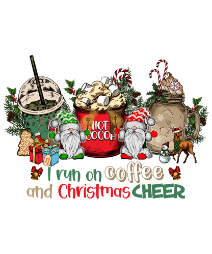 Festive Holiday Hot Cocoa and Coffee Christmas Cheer Print